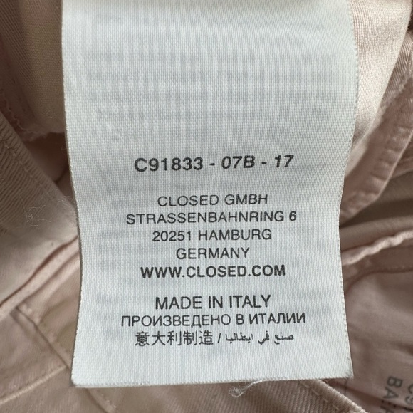 NWT Closed ''Baker'' Mid-Rise Jeans in Rose Quartz Pink Size 24 - Picture 9 of 16